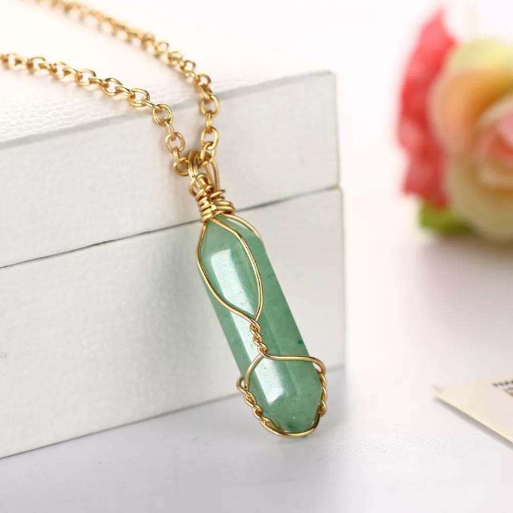 Stone of Opportunity - Green Aventurine Necklace - Picture 2 of 6